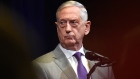 Jim Mattis, U.S. secretary of defense, listens during a news conference at the Australia-US Ministerial (AUSMIN) consultations at Stanford University's Hoover Institution in Stanford, California, U.S., on Tuesday, July 24, 2018. U.S. Secretary of State Michael Pompeo this week sought to shore up support among UN Security Council members for a North Korean sanctions regime that's showing signs of weakening, as hopes for a quick denuclearization agreement with Pyongyang fade. Photographer: Josh Edelson/Bloomberg