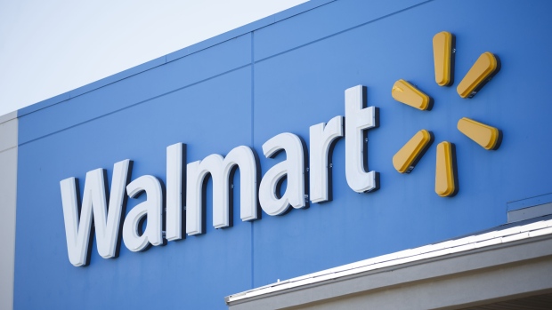 Wal-Mart Stores Inc. signage is displayed outside the company's location in Burbank, California, U.S. 