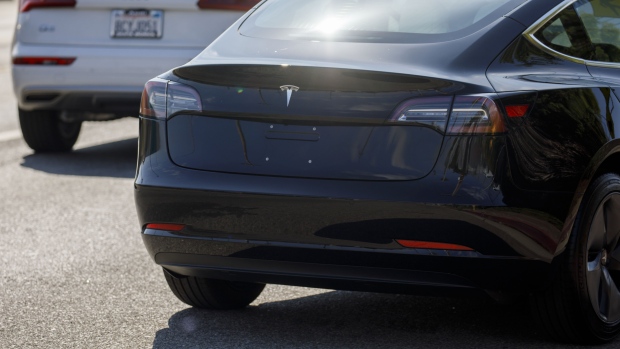 Tesla Inc. Model 3. Photographer: Patrick T. Fallon/Bloomberg