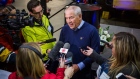 Steve Williams, president and chief executive officer of Suncor Energy Inc., speaks to members of the media during a grand opening event for the Suncor Fort Hills oil-sands extraction site near Fort McKay, Alberta, Canada. 