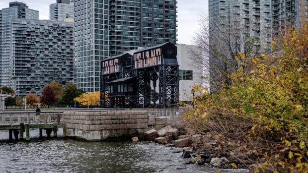 A gantry that reads "Long Island" is seen from Gantry Plaza State Park in the Long Island City neighborhood in the Queens borough of New York, U.S., on Friday, Nov. 9, 2018. As reports emerged this week that Amazon.com Inc. was close to an agreement to set up a new office hub in Long Island City, the prospect of all those jobs, shoppers, and potential tenants or homebuyers drew cheers in the fast-growing neighborhood across the East River from Manhattan. 