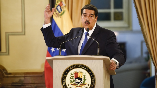 Nicolas Maduro on Feb. 8. Photographer: Carlos Becerra/Bloomberg