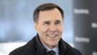 Bill Morneau, Canada's finance minister, speaks during a Bloomberg Television interview on the closing day of the World Economic Forum (WEF) in Davos, Switzerland, on Friday, Jan. 25, 2019.