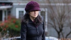 Meng Wanzhou, chief financial officer of Huawei Technologies Co., leaves her home while out on bail in Vancouver on Jan. 10, 2019.  Photographer: Ben Nelms/Bloomberg