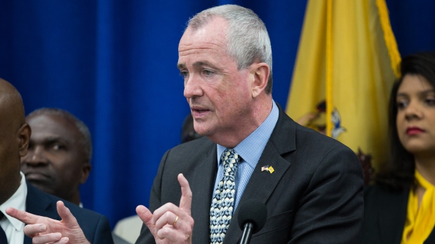 Phil Murphy, governor of New Jersey, speaks during a budget press conference in Newark, New Jersey, U.S. Bloomberg