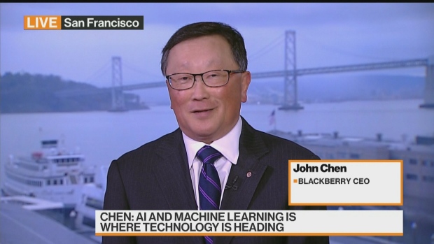 BlackBerry CEO John Chen speaks to BNN Bloomberg on March 6, 2019