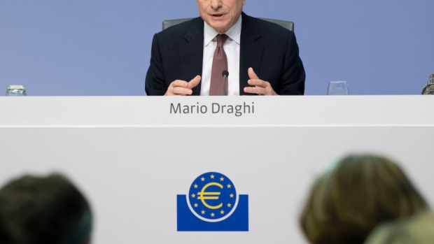 FRANKFURT AM MAIN, GERMANY - MARCH 07: Mario Draghi, President of the European Central Bank (ECB), speaks to the media following a meeting of the ECB Governing Council at ECB headquarters of March 7, 2019 in Frankfurt, Germany. Economic growth in the Eurozone group of nations has stalled, partially due to uncertainties caused by the tariff conflicts initiated by the administration of U.S. President Donald Trump, both with China and the European Union. (Photo by Thomas Lohnes/Getty Images)