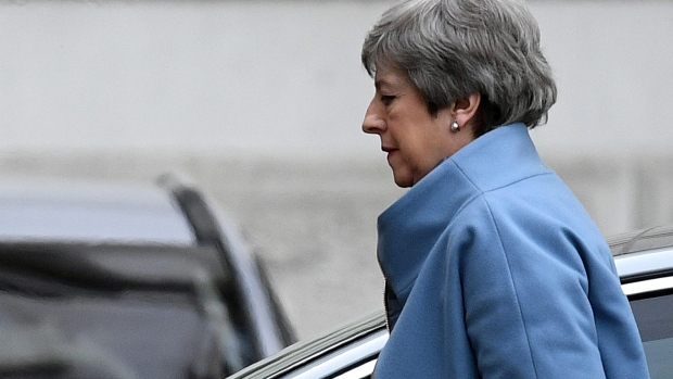 LONDON, ENGLAND - MARCH 18: Prime Minister Theresa May returns to Downing Street on March 18, 2019 in London, England. Theresa May is attempting to persuade DUP and Conservative MP's to vote for her EU withdrawal agreement which has twice been heavily voted down by the House of Commons. (Photo by Leon Neal/Getty Images) 