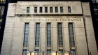 The Toronto Stock Exchange stands on Bay Street in Toronto, Ontario, Canada. 