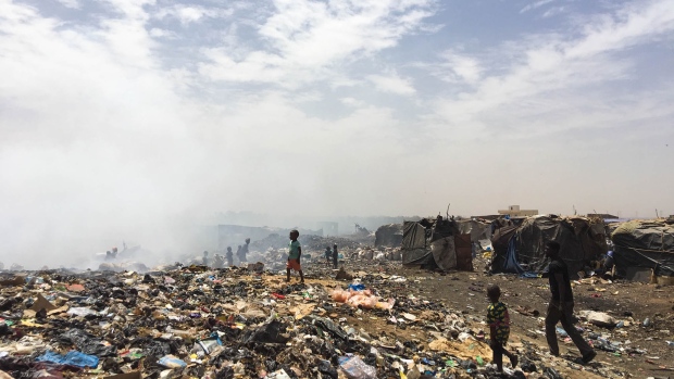 The landfill site and Bamako camp, Mali. Photographer: Katarina Hoije/Bloomberg
