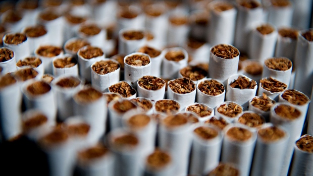 Several brands of Philip Morris International Inc. cigarettes are arranged for a photograph in Tiskilwa, Illinois, U.S. 