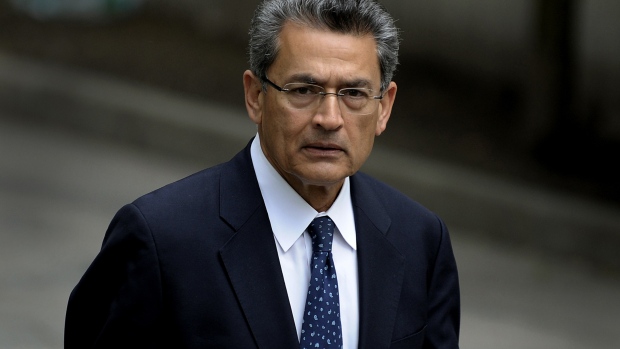 Rajat Gupta, former Goldman Sachs Inc. director and former senior partner at McKinsey & Co., exits federal court in New York, U.S., on Monday, June 4, 2012. Gupta, who ran McKinsey & Co. from 1994 to 2003, is on trial for leaking tips about Goldman Sachs and Procter & Gamble Co., where he was also a director. Photographer: Peter Foley/Bloomberg *** Local Caption *** Rajat Gupta