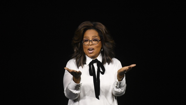 Oprah Winfrey, chief executive officer of Oprah Winfrey Network LLC, speaks during an Apple Inc. event at the Steve Jobs Theater in Cupertino, California, U.S., on Monday, March 25, 2019. The company is unveiling streaming video and news subscriptions, key parts of Apple's push to transform itself into a leading digital services provider. Photographer: David Paul Morris/Bloomberg