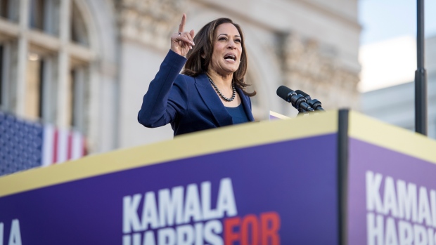 Senator Kamala Harris, a Democrat from California, speaks during an event to launch presidential campaign in Oakland, California, U.S., on Sunday, Jan. 27, 2019. 