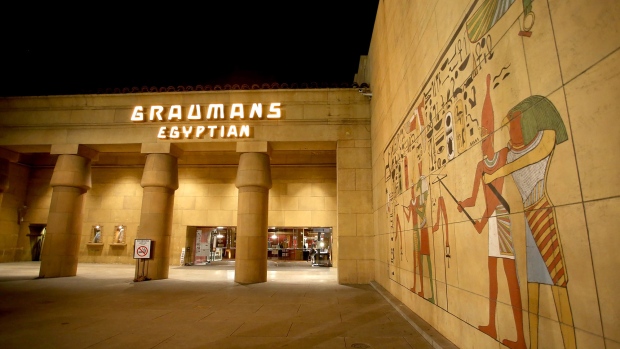 Egyptian Theatre in Hollywood, California. Photographer: Rachel Murray/Getty Images