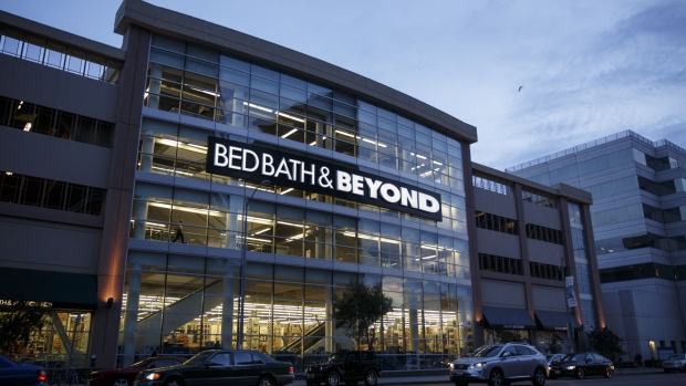 Vehicles pass in front of a Bed Bath & Beyond Inc. store in Los Angeles, California, U.S., on Monday, Sept. 19, 2016. Bed Bath & Beyond Inc. is scheduled to release earnings figures on Sept. 21. 