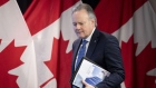 Stephen Poloz, governor of the Bank of Canada, arrives for a press conference in Ottawa, Ontario, Canada, on Monday, Jan. 7, 2019. The central bank's key rate stay unchanged at 1.75% as expected, and the bank indicated there's less urgency to normalize monetary policy. Photographer: Justin Tang/Bloomberg