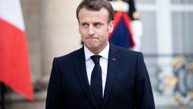 Emmanuel Macron at the Elysee Palace. 