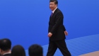 Chinese President Xi Jinping arrives for a press conference after the Belt and Road Forum at the China National Convention Center at the Yanqi Lake venue on April 27, 2019 in Beijing, China
