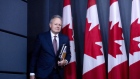 Stephen Poloz, governor of the Bank of Canada, arrives for a press conference in Ottawa, Ontario, Canada.