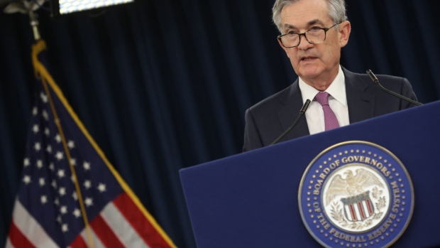 WASHINGTON, DC - MAY 01: Federal Reserve Board Chairman Jerome Powell speaks during a news conference on May 1, 2019 in Washington, DC. Powell said the Fed will not raise interest rates this quarter and no rate hikes are likely anytime soon. (Photo by Mark Wilson/Getty Images)