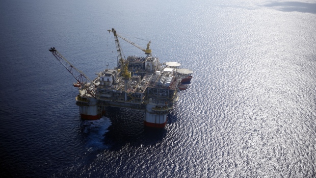 The Chevron Corp. Jack/St. Malo deepwater oil platform stands in the Gulf of Mexico
