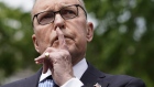 Larry Kudlow, director of the U.S. National Economic Council, speaks to members of the media outside the White House in Washington, D.C., U.S., on Monday, April 29, 2019. Kudlow said the White House still backs Stephen Moore for a position on the Federal Reserve Board despite growing criticism over past comments deriding Midwestern cities and women. Photographer: Joshua Roberts/Bloomberg