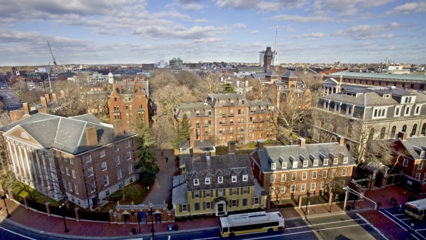 Harvard Yard and Harvard Square in Cambridge, Massachusetts on Wednesday, December 16, 2009. Michael Fein/Bloomberg News