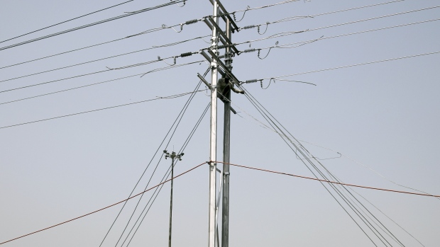 A utility pole stands on the outskirts of Kolkata, India, on Tuesday, April 30, 2019. Prime Minister Narendra Modi is seeking a re-election bid in national elections that began April 11 and takes place in seven phases through May 19. 