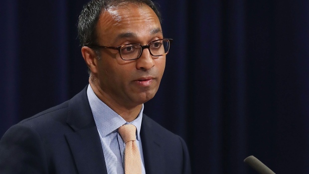 WASHINGTON, DC - MAY 31:  Judge Amit Mehta, of the U.S. District Court for the District of Columbia, speaks during the Justice Department's Asian American and Pacific Islander Heritage Month Observance Program, at the Justice Department, on May 31, 2017 in Washington, DC.  (Photo by Mark Wilson/Getty Images)