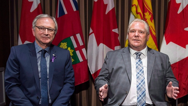 Ontario Premier Doug Ford and New Brunswick Premier Blaine Higgs
