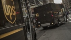 A United Parcel Service Inc. (UPS) delivery trucks. 