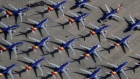 A number of Southwest Airlines Boeing 737 MAX aircraft are parked at Southern California Logistics Airport on March 27, 2019 in Victorville, California. Southwest Airlines is waiting out a global grounding of MAX 8 and MAX 9 aircraft at the airport. (Photo by Mario Tama/Getty Images) Photographer: Mario Tama/Getty Images North America