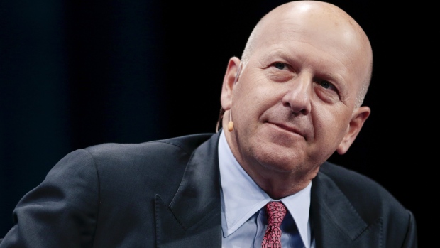 David Solomon, chief executive officer of Goldman Sachs & Co., listens during the Milken Institute Global Conference in Beverly Hills, California, U.S., on Monday, April 29, 2019. The conference brings together leaders in business, government, technology, philanthropy, academia, and the media to discuss actionable and collaborative solutions to some of the most important questions of our time. 