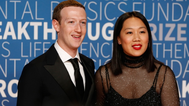 Mark Zuckerberg and Priscilla Chan. 