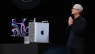 Tim Cook announces the new Mac Pro as he delivers the keynote address during the 2019 Apple Worldwide Developer Conference (WWDC) at the San Jose Convention Center on June 03, 2019 in San Jose, California.