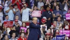 U.S. President Donald Trump gestures during a rally in Fort Wayne, Indiana, U.S., on Monday, Nov. 5, 2018. 