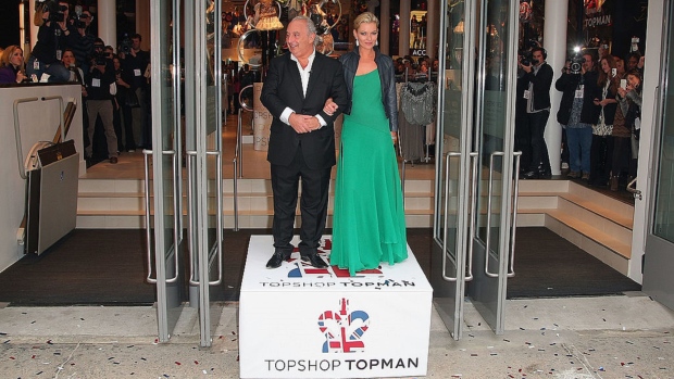 NEW YORK - APRIL 02: Sir Philip Green and Kate Moss attend the opening of TOPSHOP TOPMAN on April 2, 2009 in New York City. (Photo by Andrew H. Walker/Getty Images)
