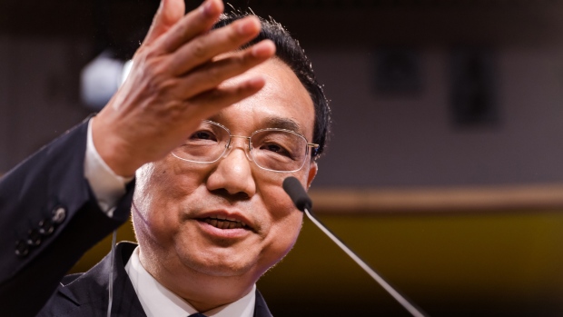 Li Keqiang, China's premier, gestures while speaking during a news conference at of the EU-China summit at the Europa building in Brussels, Belgium, on Tuesday, April 9, 2019. The EU and China managed to agree on a joint statement for Tuesday’s summit in Brussels, papering over divisions on trade in a bid to present a common front to U.S. President Donald Trump, EU officials said. Photographer: Geert Vanden Wijngaert/Bloomberg