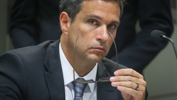 Roberto Campos Neto, president of the Central Bank of Brazil nominee for Brazilian President Jair Bolsonaro, listens during a confirmation hearing in Brasilia, Brazil, on Tuesday, Feb. 26, 2019. Campos Neto in his initial remarks ticked off several boxes on the investor wish list, such as reaffirming the need for fiscal discipline, inflation control, and central bank autonomy. Photographer: Andre Coelho/Bloomberg