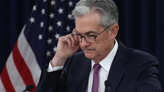 WASHINGTON, DC - JUNE 19: Federal Reserve Board Chairman Jerome Powell speaks during a news conference after the attending the Board’s two-day meeting, on June 19, 2019 in Washington, DC. Powell said the Fed will keep rates steady and hinted at a possible rate cut later in the year. (Photo by Mark Wilson/Getty Images)