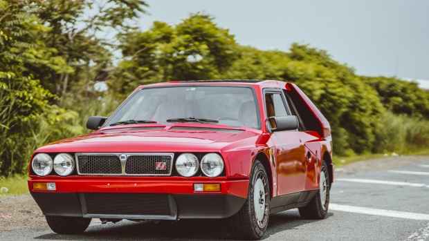 The quirky, quilted-together body style of the Lancia Delta S4 allowed mechanics easy access during races. Photographer: Daniel Marcello/Bloomberg