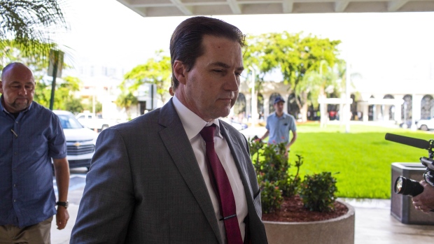 Craig Wright, self declared inventor of Bitcoin, arrives at federal court in West Palm Beach, Florida, U.S., on Friday, June 28, 2019. Wright must reveal how much of the digital currency he owns in a suit accusing him of swindling a collaborator out of more than $5 billion, half of the alleged stash. Photographer: Saul Martinez/Bloomberg