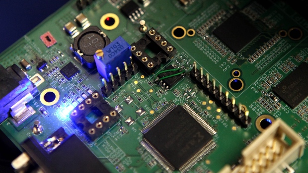 SAN JOSE, CA - MARCH 23: Semiconductors are seen on a circuit board that powers a Samsung video camera at the Samsung MOBILE-ization media and analyst event on March 23, 2011 in San Jose, California. As a result of the deadly earthquake and tsunami in Japan, at least a quarter of the world's production of silicon wafers that are used for making semiconductors has been halted. (Photo by Justin Sullivan/Getty Images) 