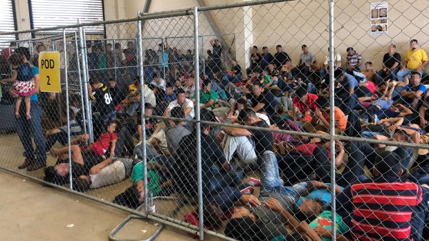 U.S. Border Patrol McAllen Station camp on June 10, 2019.