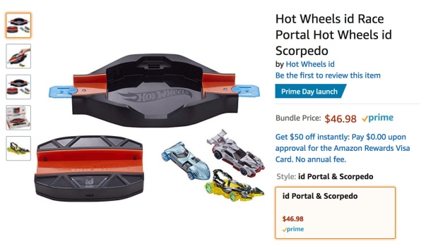 Hot Wheels id Race Portal Hot Wheels id Scorpedo, screenshot from Amazon
