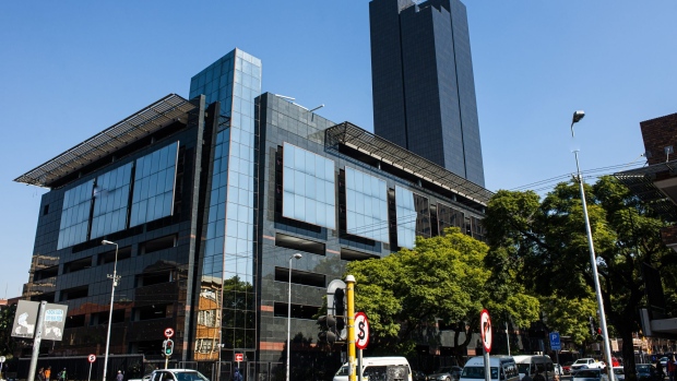 The South African Reserve Bank, South Africa's central bank, stands in Pretoria, South Africa, on Tuesday, June 4 2019. South Africa’s central bank won’t bail out the country’s troubled state-owned companies including power utility Eskom Holdings SOC Ltd. because it would fuel inflation, Governor Lesetja Kganyago said. 