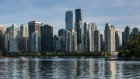 VANCOUVER, CANADA - JUNE 30: The city skyline and Coal Harbour is viewed in this late afternoon photo taken from Stanley Park on June 30, 2016, in Vancouver, British Columbia