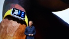 Jeff Williams, chief operating officer of Apple Inc., unveils the Apple Watch 2 during an event in San Francisco, California, U.S., on Wednesday, Sept. 7, 2016.