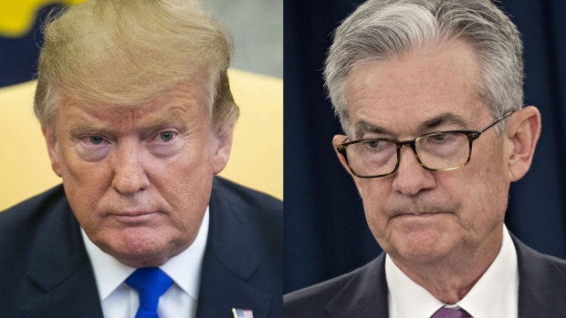 Donald Trump and Jerome Powell 
